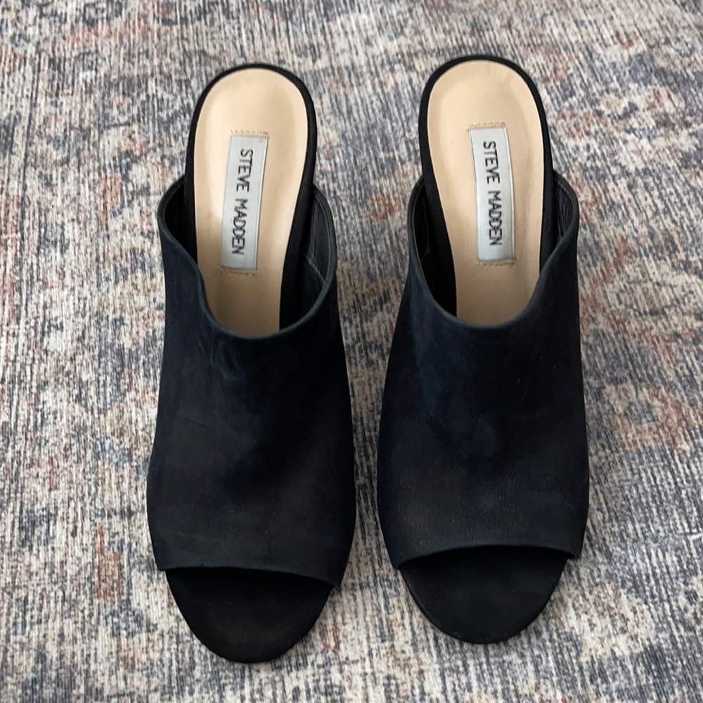 Steve Madden Skylar Open Toe Mule Black